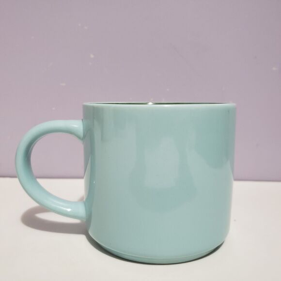 Elum Home Coffee Cup Mug Aqua Blue Green Large 3.25" × 3.25" - Picture 3 of 8